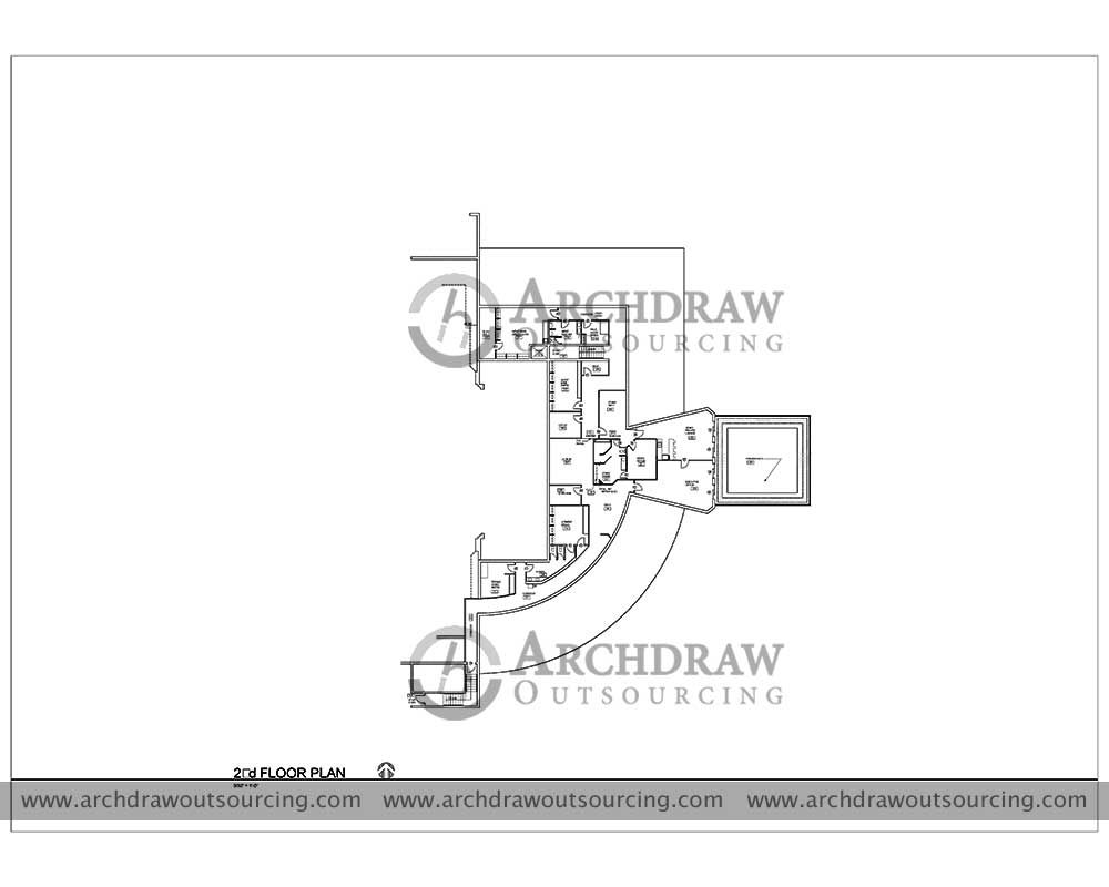 Auditoriam Second Floor Plan Drawing US