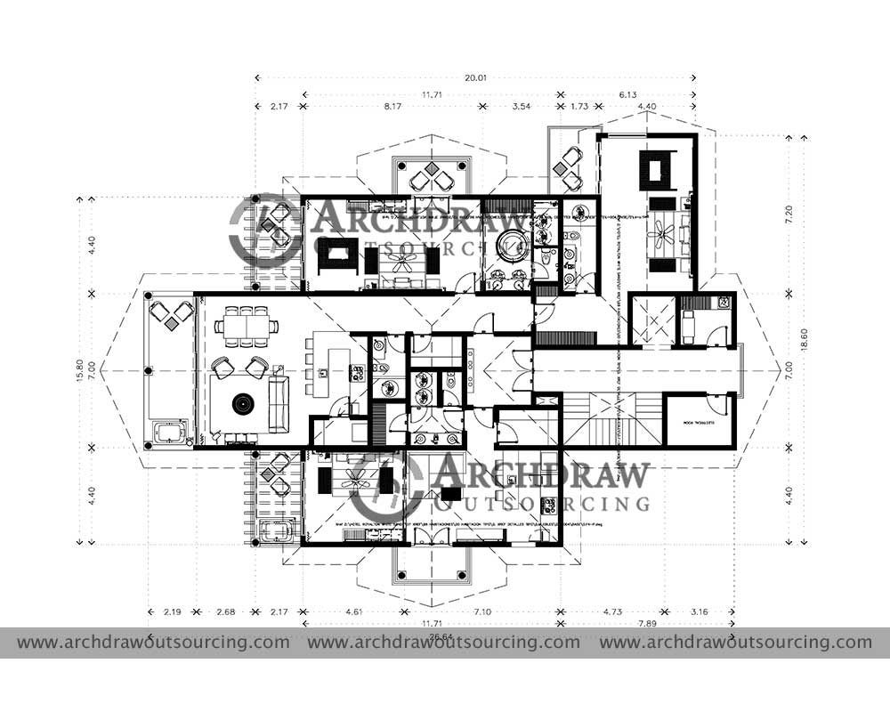 Residential Apartment Floor Plan Drawing - Australia