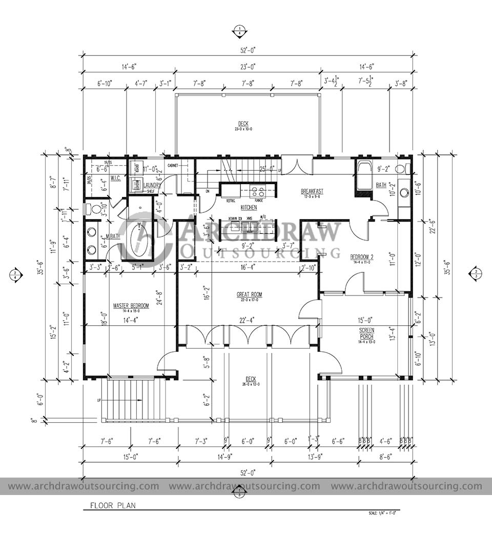 Residential building in AutoCAD | Download CAD free (419.13 KB) | Bibliocad